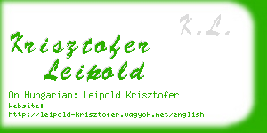 krisztofer leipold business card